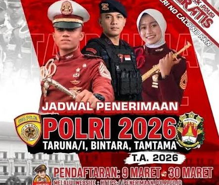 Rekrutmen Anggota Polri 2026 Resmi Dibuka, Simak Jadwal, Jalur Seleksi, dan Cara Pendaftarannya